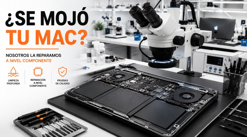 ¿Se Mojó tu Mac? Reparación a Nivel Componente